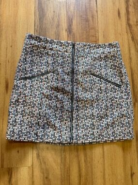 ASOS Pink and Navy Tweed Mini Skirt